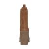 Cognacfarbene Chelsea Boots aus Veloursleder mit Absatz
