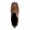 Cognacfarbene Chelsea Boots aus Veloursleder mit Absatz