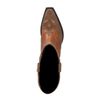 Braune Veloursleder-Cowboystiefel mit cognacfarbenen Details
