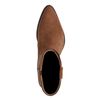 Cognacfarbene Cowboystiefeletten aus Veloursleder