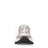 Grüne Sneaker mit orangefarbenen Details