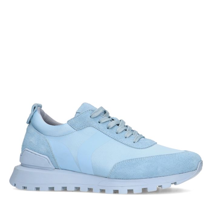 Blaue Veloursleder-Sneaker