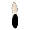 Offwhite Cowboystiefel aus Veloursleder