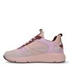 Rosa Dad-Sneaker aus Veloursleder