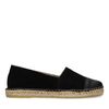 Schwarze Veloursleder-Espadrilles
