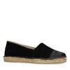 Schwarze Veloursleder-Espadrilles
