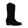 Schwarze Cowboystiefel aus Veloursleder