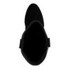 Schwarze Cowboystiefel aus Veloursleder