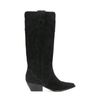 Schwarze Western Boots aus Veloursleder