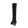 Schwarze Western Boots aus Veloursleder