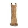 Taupefarbene Cowboystiefel aus Veloursleder