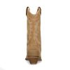 Taupefarbene Cowboystiefel aus Veloursleder
