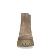 Taupefarbene Chelsea Boots aus Veloursleder