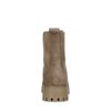 Taupefarbene Chelsea Boots aus Veloursleder