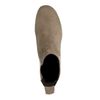 Taupefarbene Chelsea Boots aus Veloursleder