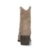 Taupefarbene Western Boots aus Veloursleder