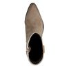 Taupefarbene Western Boots aus Veloursleder