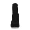 Schwarze Stiefeletten mit Plateausohle und Absatz