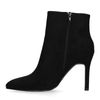 Schwarze Stiefeletten mit Pfennigabsatz