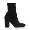 Schwarze Stiefeletten aus Velourslederimitat