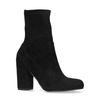 Schwarze Stiefeletten aus Velourslederimitat