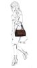 Sac à main avec finition poil de poney - noir