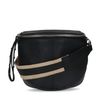 Sac bandoulière en cuir - noir
