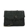 Sac à bandoulière brochée avec bandoulière dorée - noir