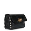 Sac bandoulière métallisé avec chaîne - noir