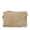 Sac bandoulière en daim avec imprimé croco - taupe