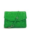 Sac à bandoulière brochée avec bandoulière dorée - vert