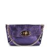 Sac bandoulière métallisé avec chaîne - violet