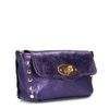 Sac bandoulière métallisé avec chaîne - violet