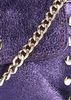 Sac bandoulière métallisé avec chaîne - violet