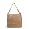 Sac à main en daim avec détails dorés - beige