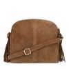 Sac bandoulière en daim avec franges - marron