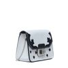 Sac bandoulière blanc avec détails noirs