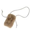 Petit sac bandoulière fausse fourrure - taupe