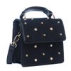 Sac bandoulière avec perles - noir
