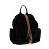 Sac à dos avec fausse fourrure - noir
