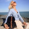 Sac à dos avec fausse fourrure - noir