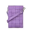 Sac téléphone tressé - violet