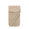 Sac téléphone en daim - beige
