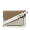 Sac à bandoulière au détail brun - beige