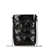 Sac bandoulière en cuir verni - noir