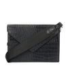 Sac à bandoulière avec imprimé croco - noir