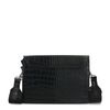 Sac à bandoulière avec imprimé croco - noir