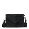 Sac à bandoulière avec imprimé croco - noir