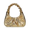 Sac à main avec effet plissé - doré