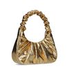 Sac à main avec effet plissé - doré